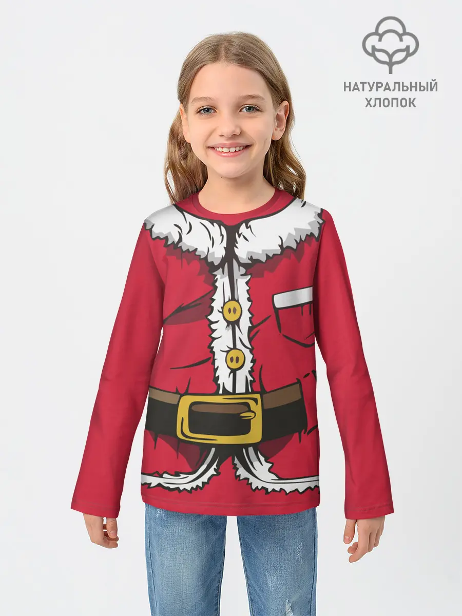 Детский лонгслив / Санта