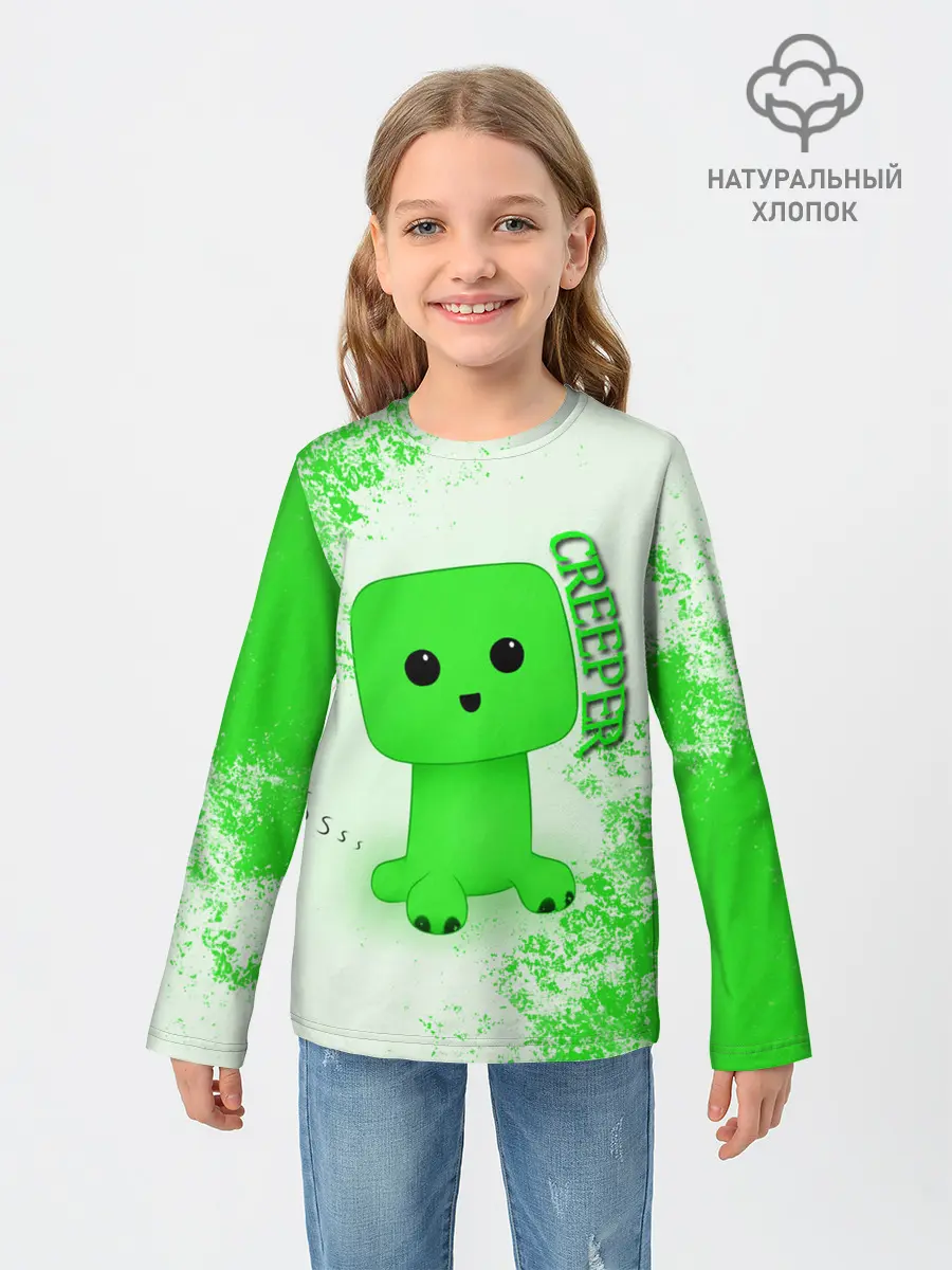 Детский лонгслив / MINECRAFT CREEPER