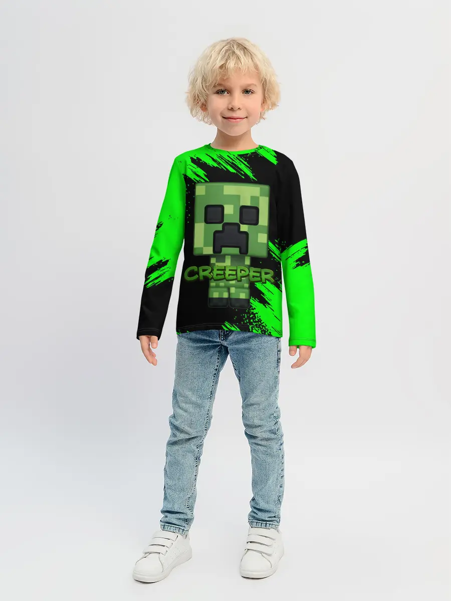 Детский лонгслив / MINECRAFT CREEPER