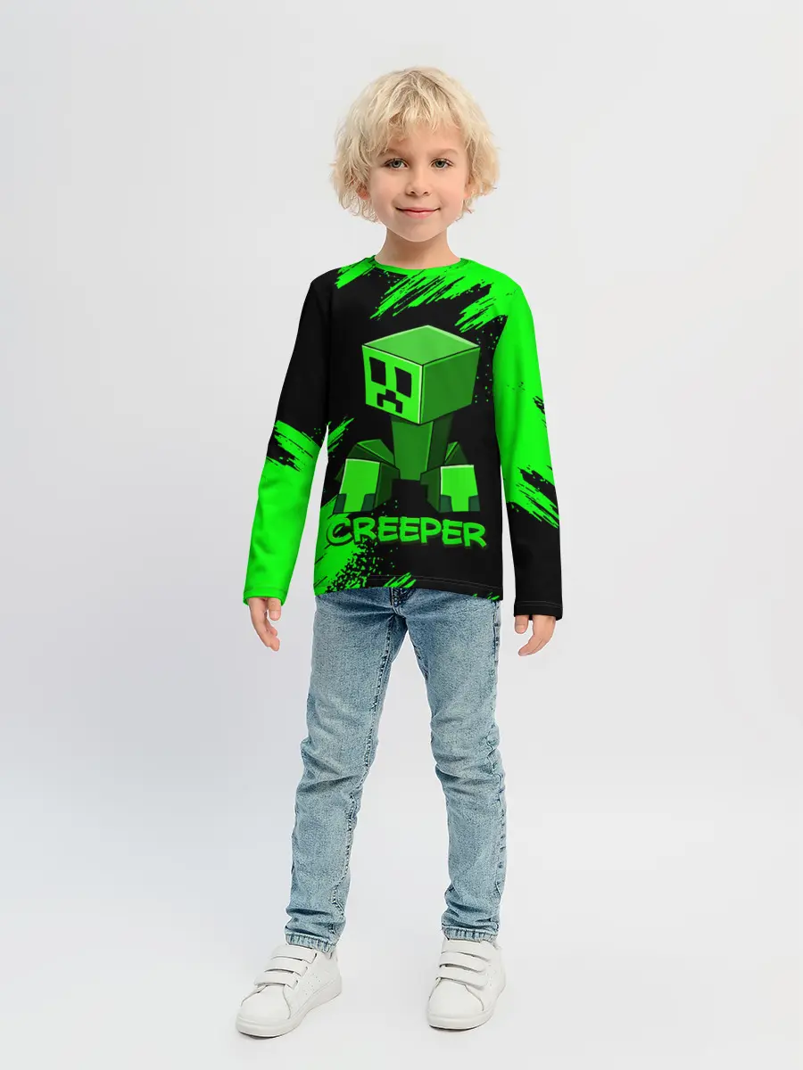 Детский лонгслив / MINECRAFT CREEPER