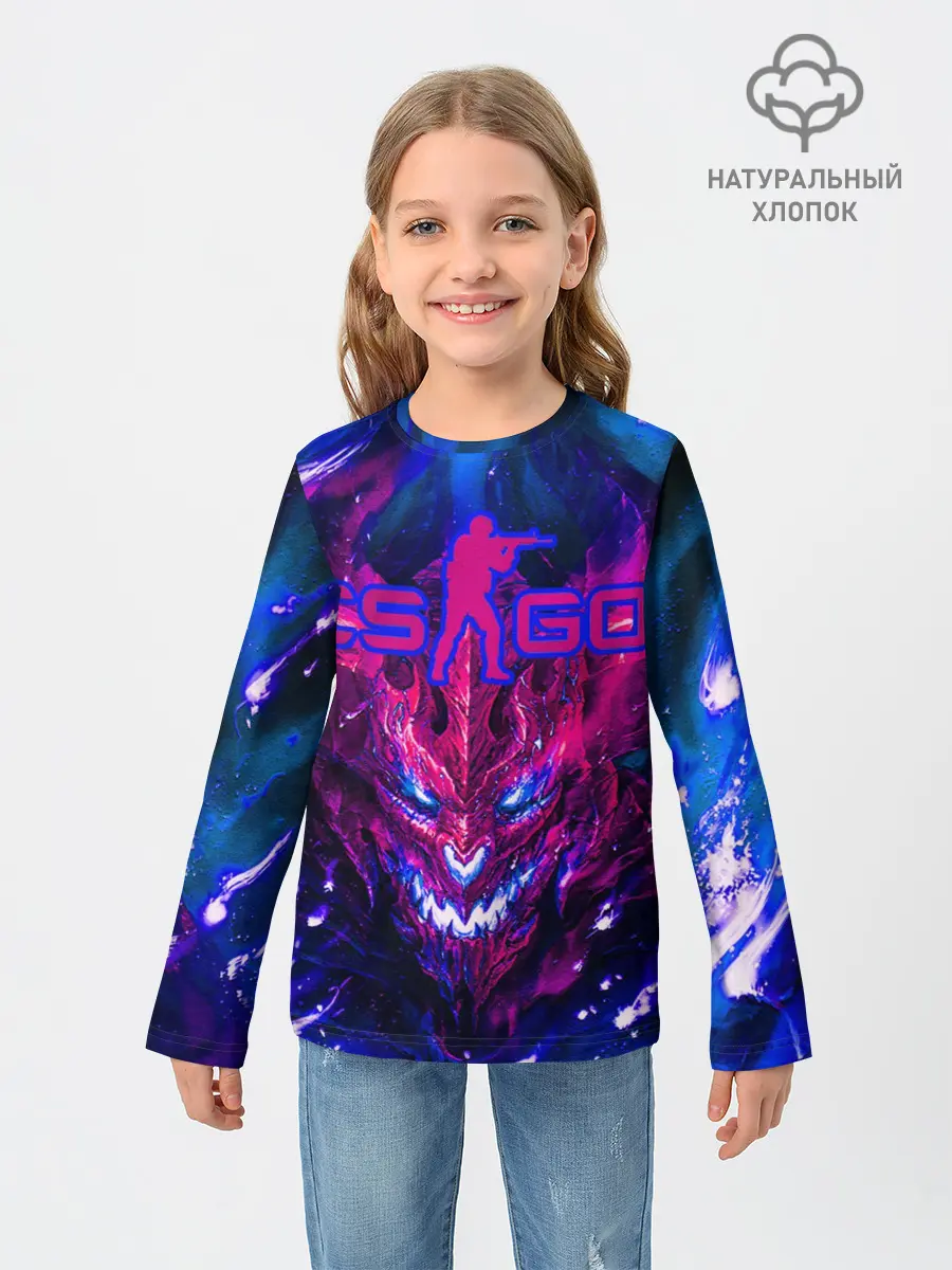 Детский лонгслив / CS GO + текстура ТОП