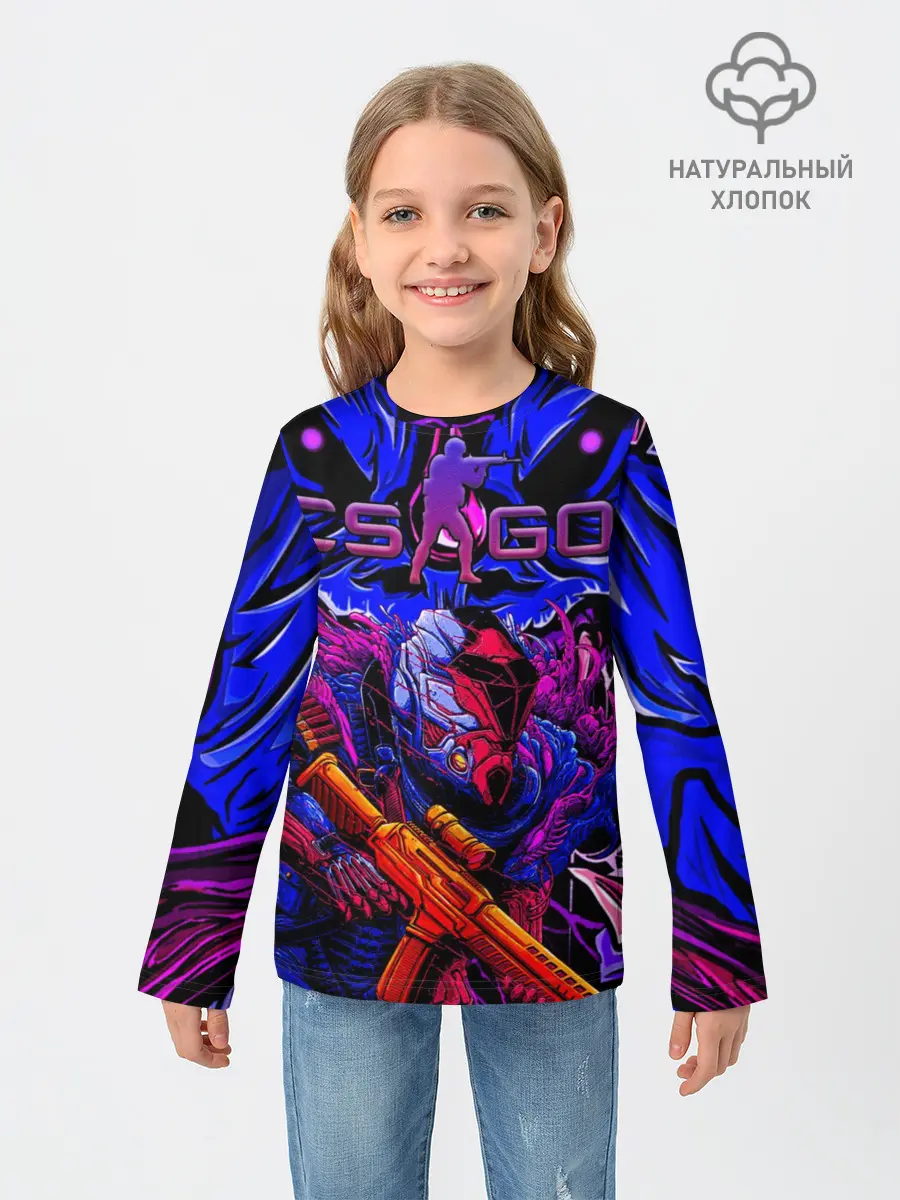 Детский лонгслив / CS GO hyper beast IMBAskin