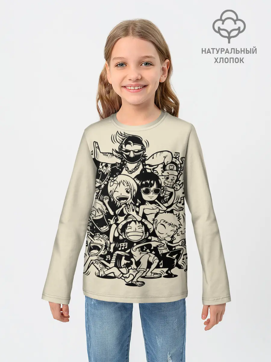 Детский лонгслив / герои One Piece