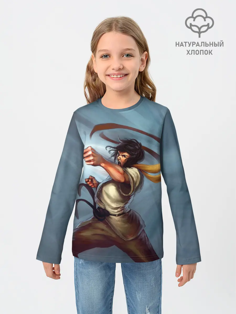 Детский лонгслив / Karate girl