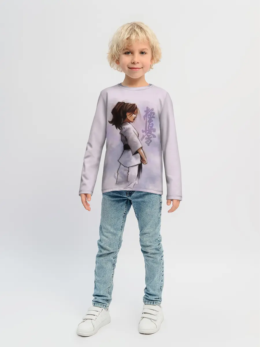 Детский лонгслив / Кёкусинкай девушка