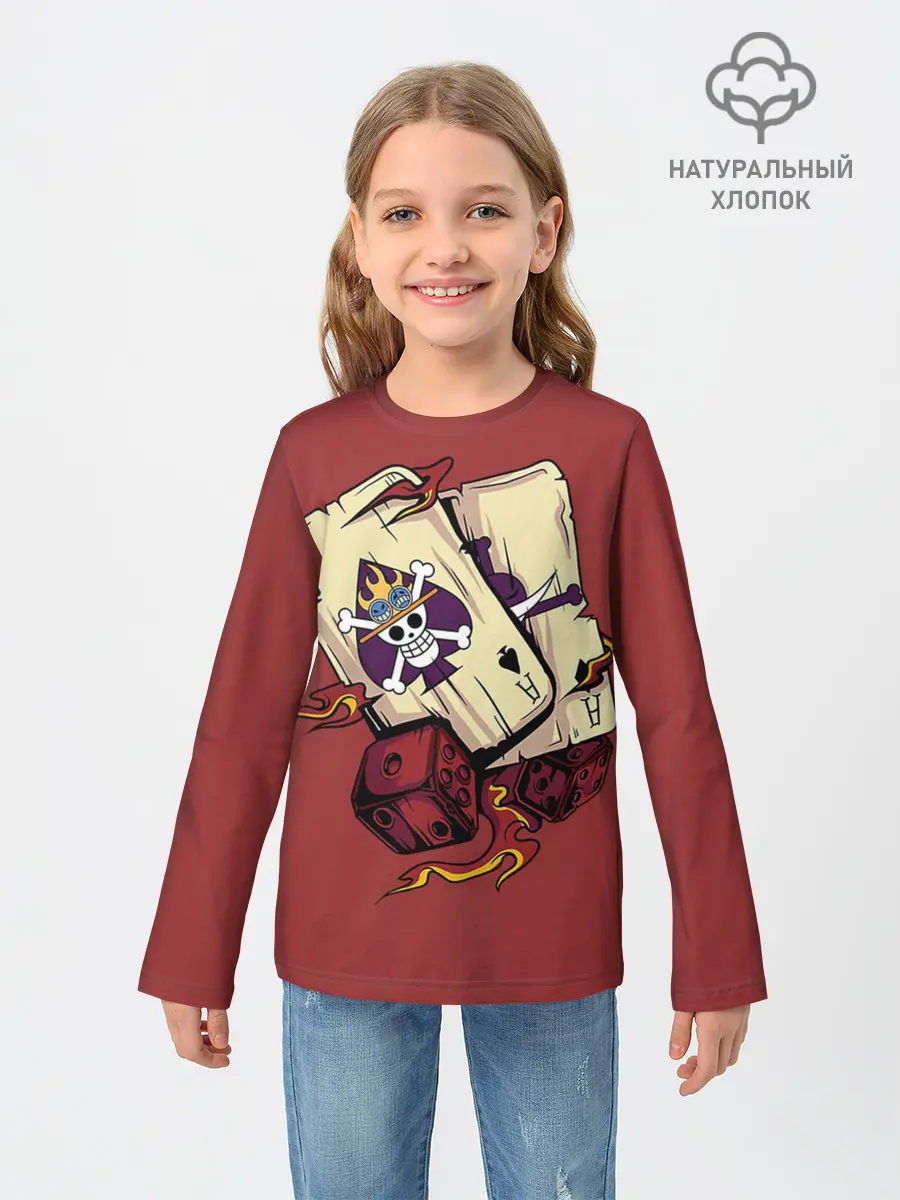 Детский лонгслив / Карты One Piece