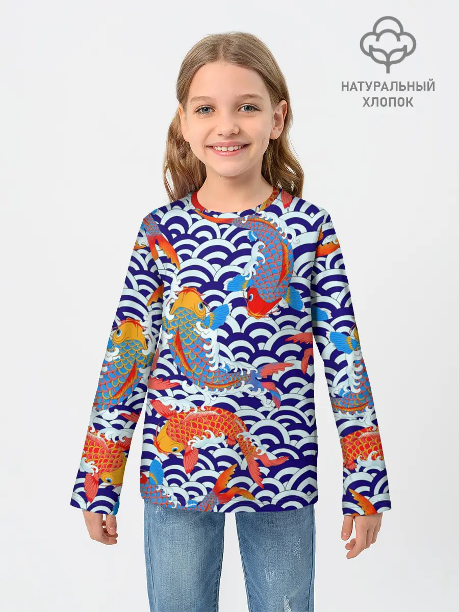Детский лонгслив / Карп Кои