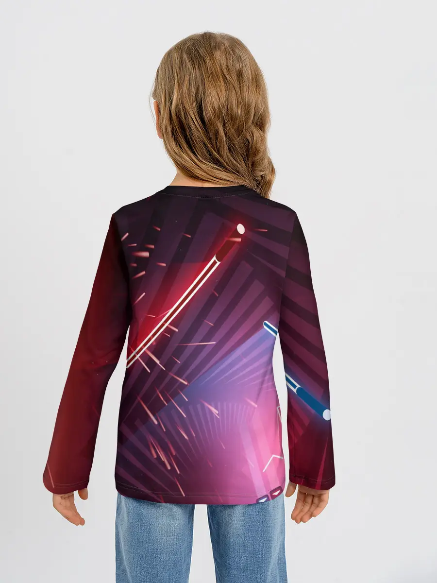 Детский лонгслив / Beat Saber