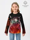 Детский лонгслив / Kimetsu no Yaiba в пламени