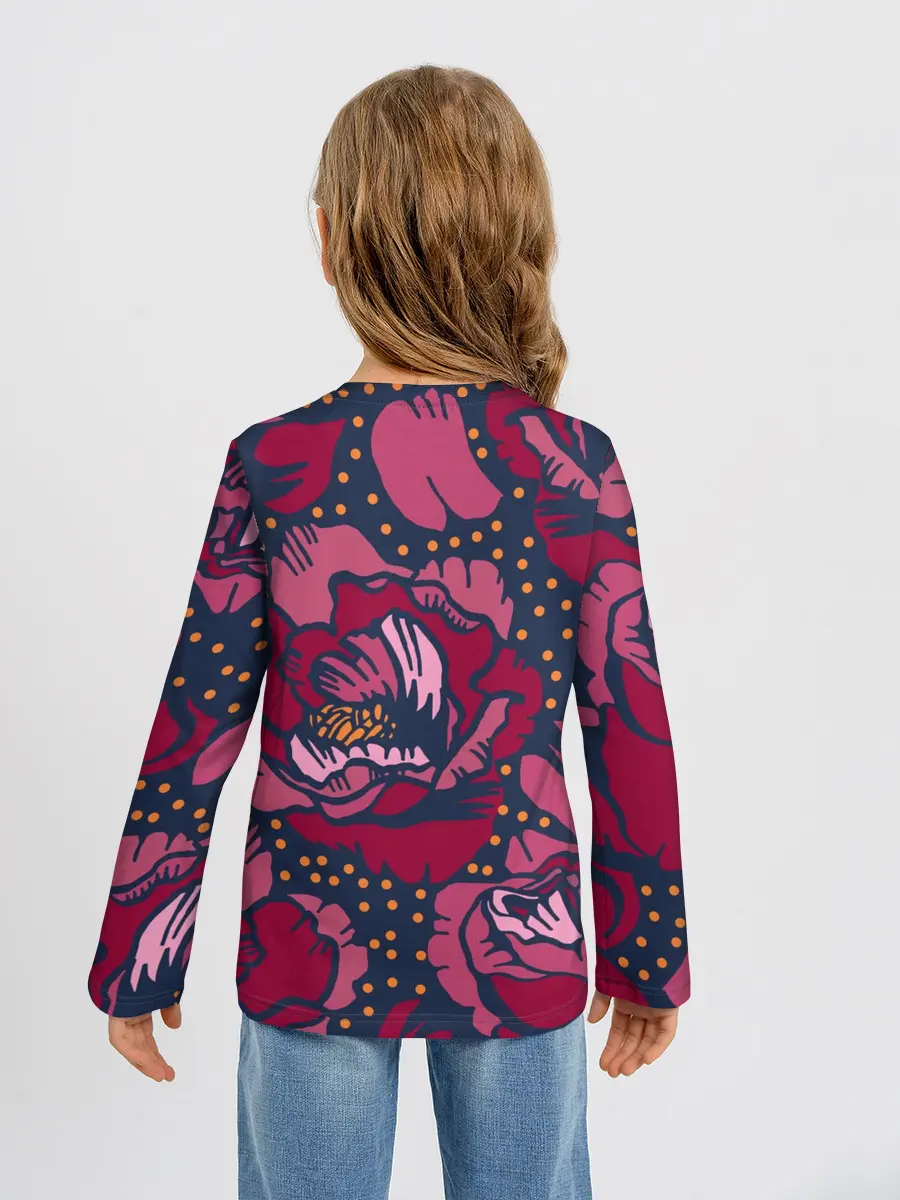 Детский лонгслив / Цветы