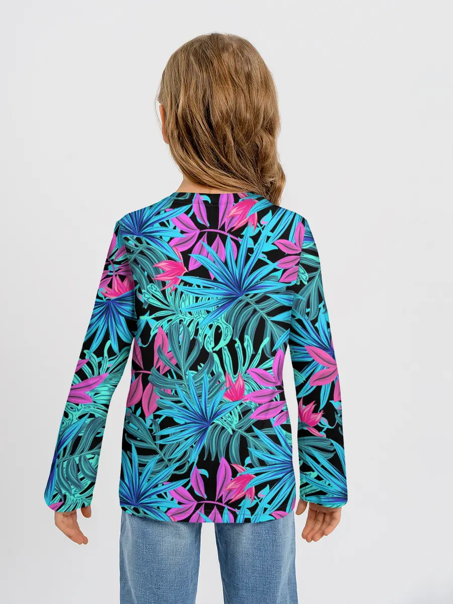 Детский лонгслив / Яркие цветы