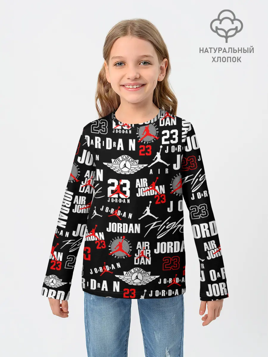 Детский лонгслив / MICHAEL JORDAN LOGOBOMBING