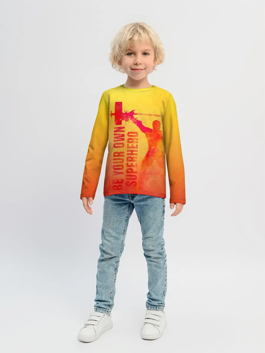 Детский лонгслив / Be your own Superhero
