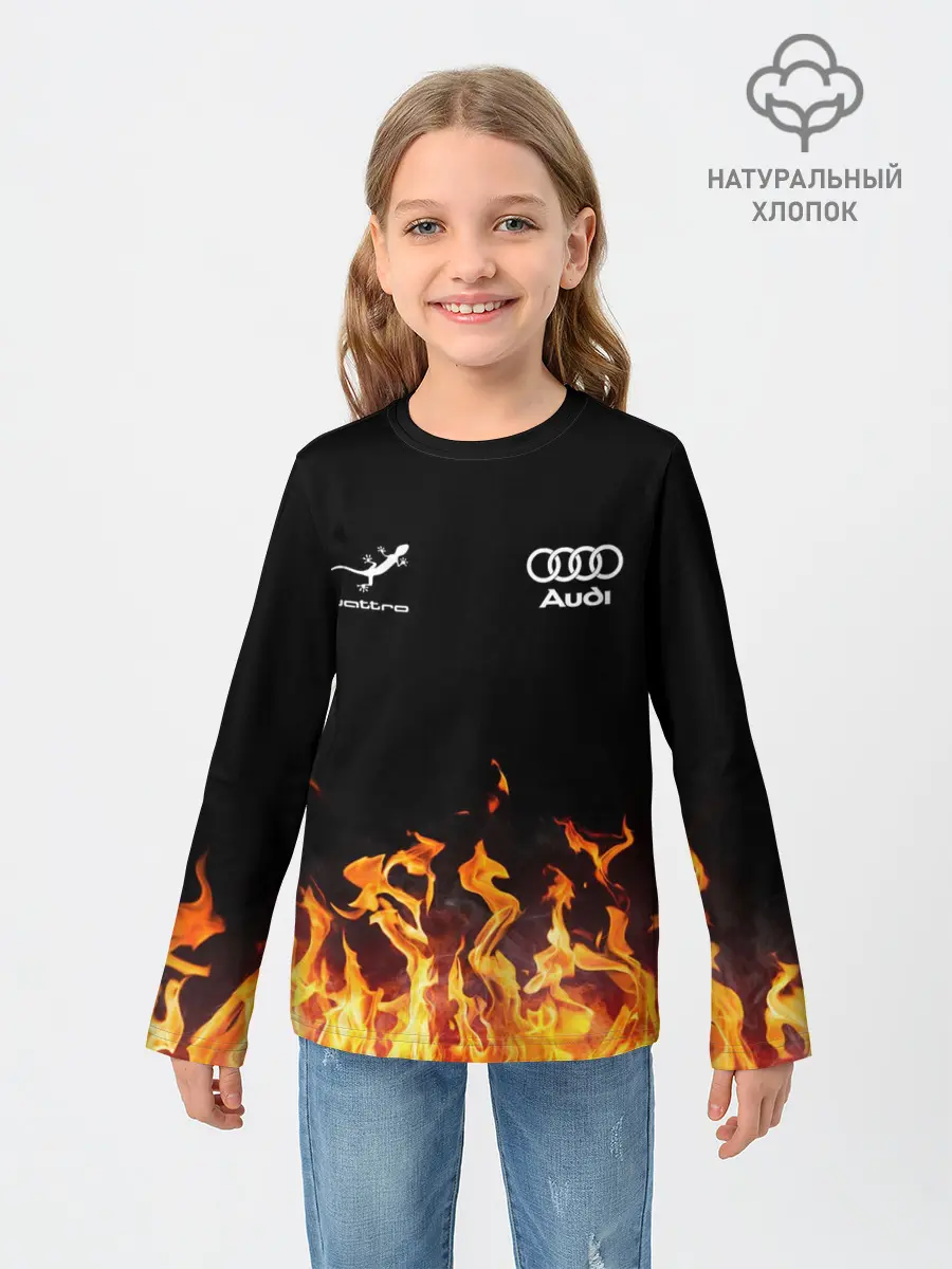 Детский лонгслив / Audi Ауди