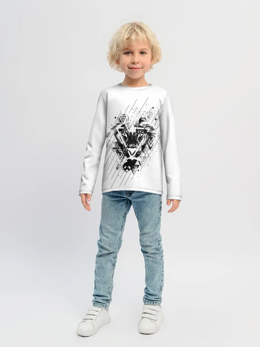 Детский лонгслив / Лев