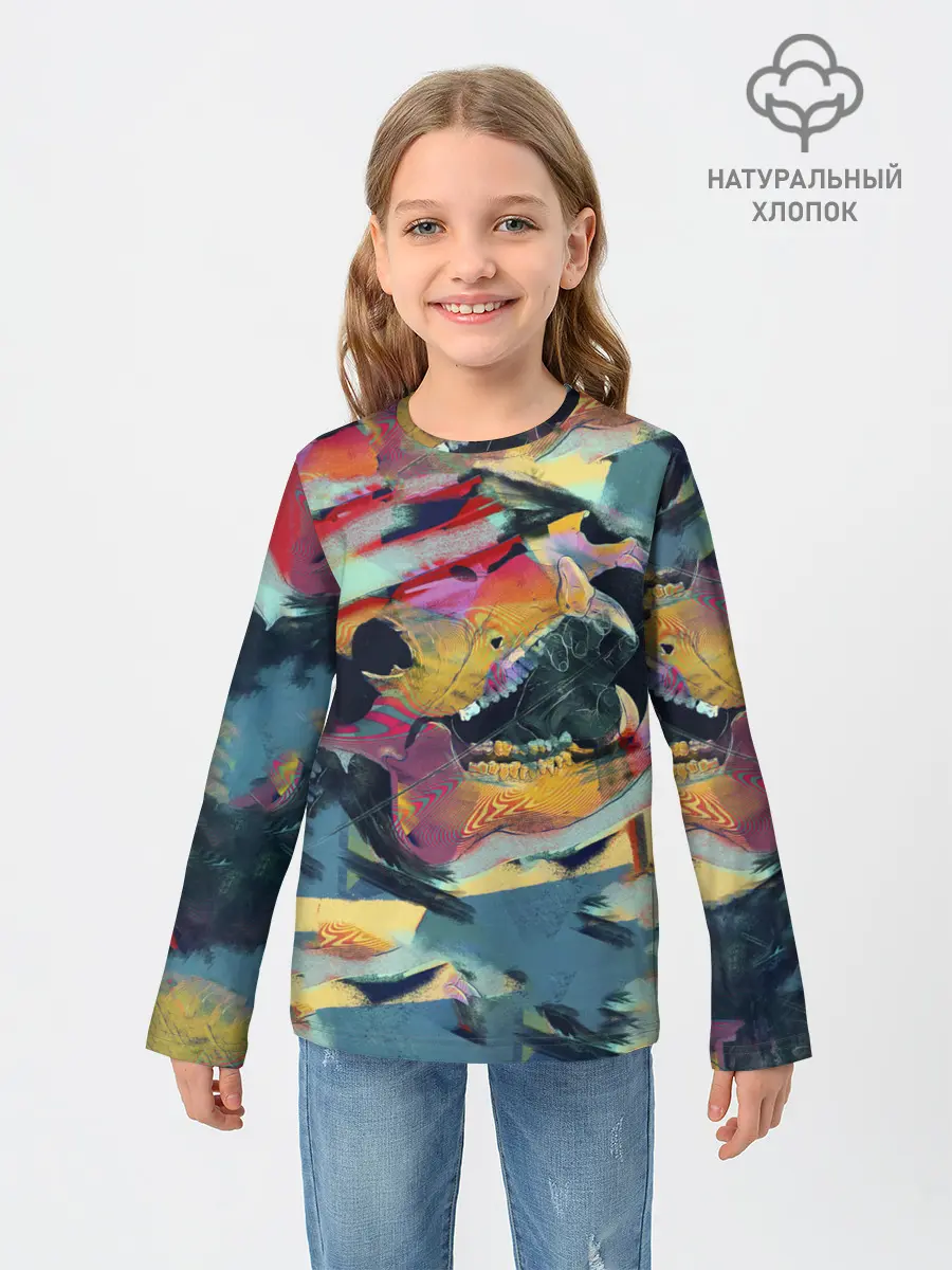 Детский лонгслив / Абстрактный рисунок