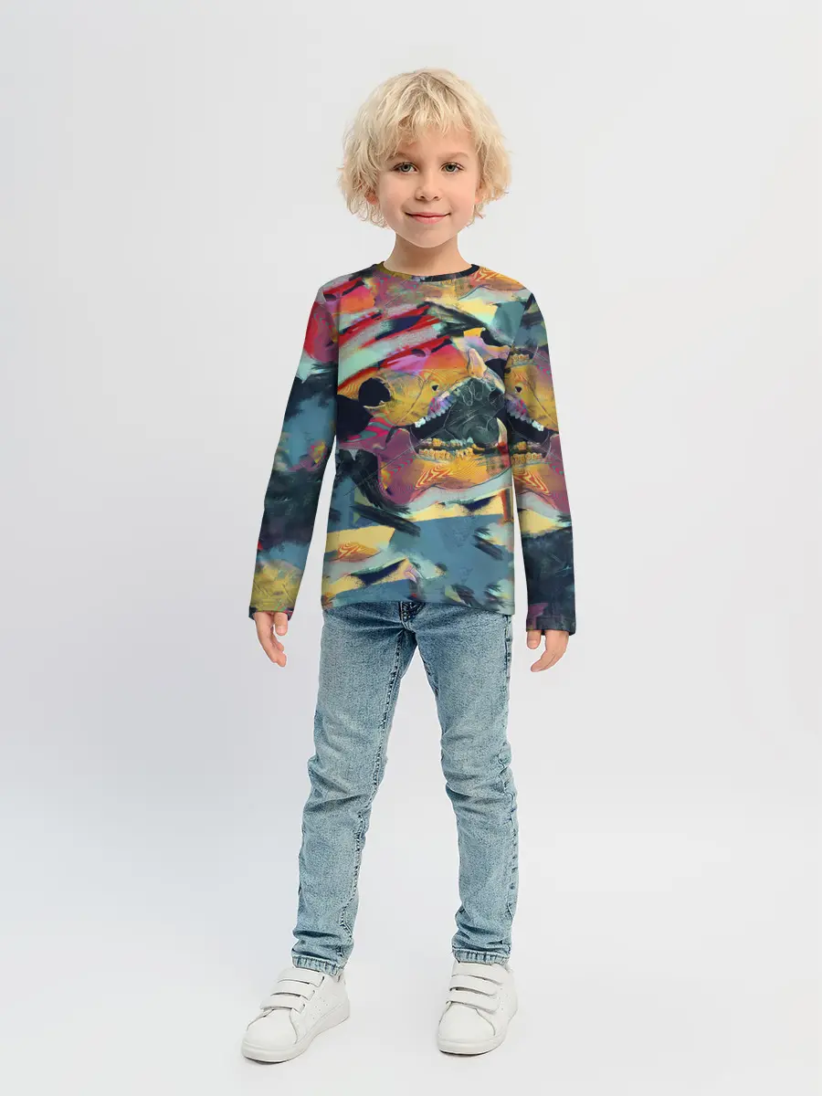 Детский лонгслив / Абстрактный рисунок