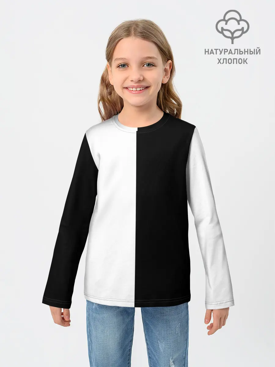 Детский лонгслив / ПРОСТО ЧЁРНО-БЕЛЫЙ | Black and White