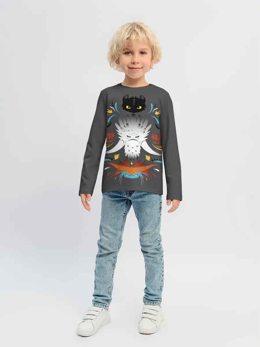 Детский лонгслив / Как приручить дракона