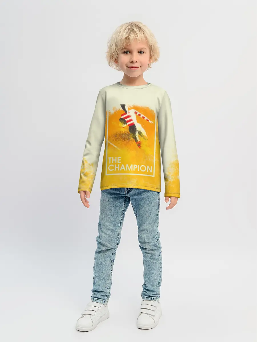 Детский лонгслив / Регби. The Champion