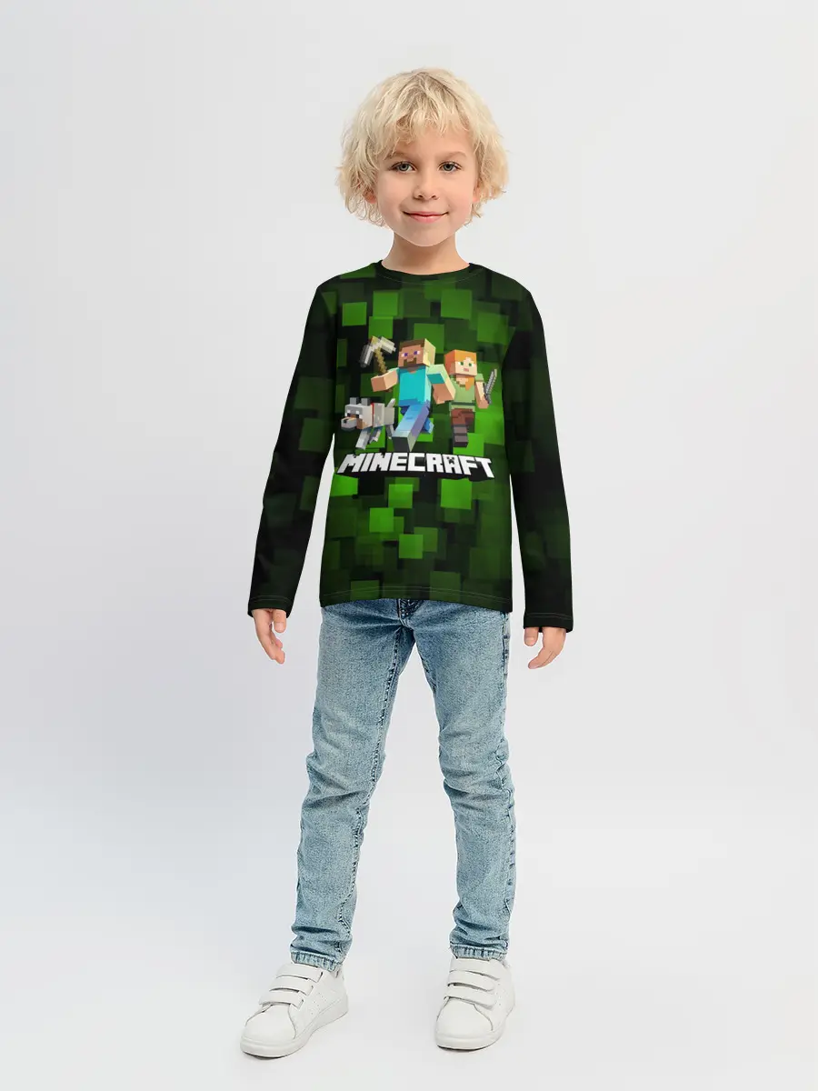 Детский лонгслив / Minecraft / Майнкрафт