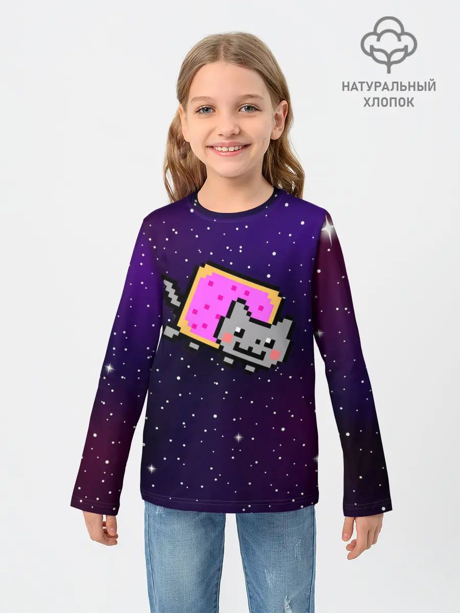 Детский лонгслив / Nyan Cat