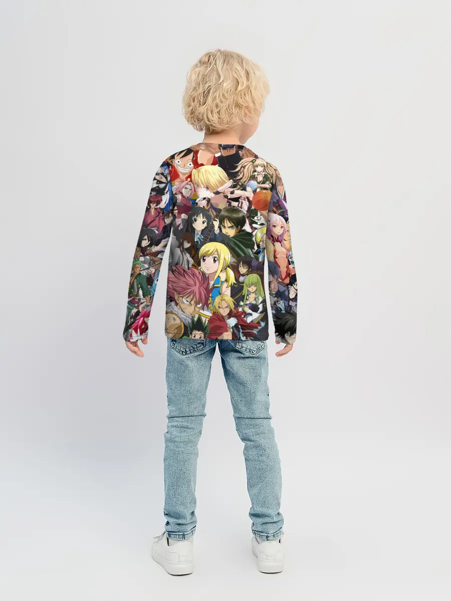 Детский лонгслив / Аниме коллаж