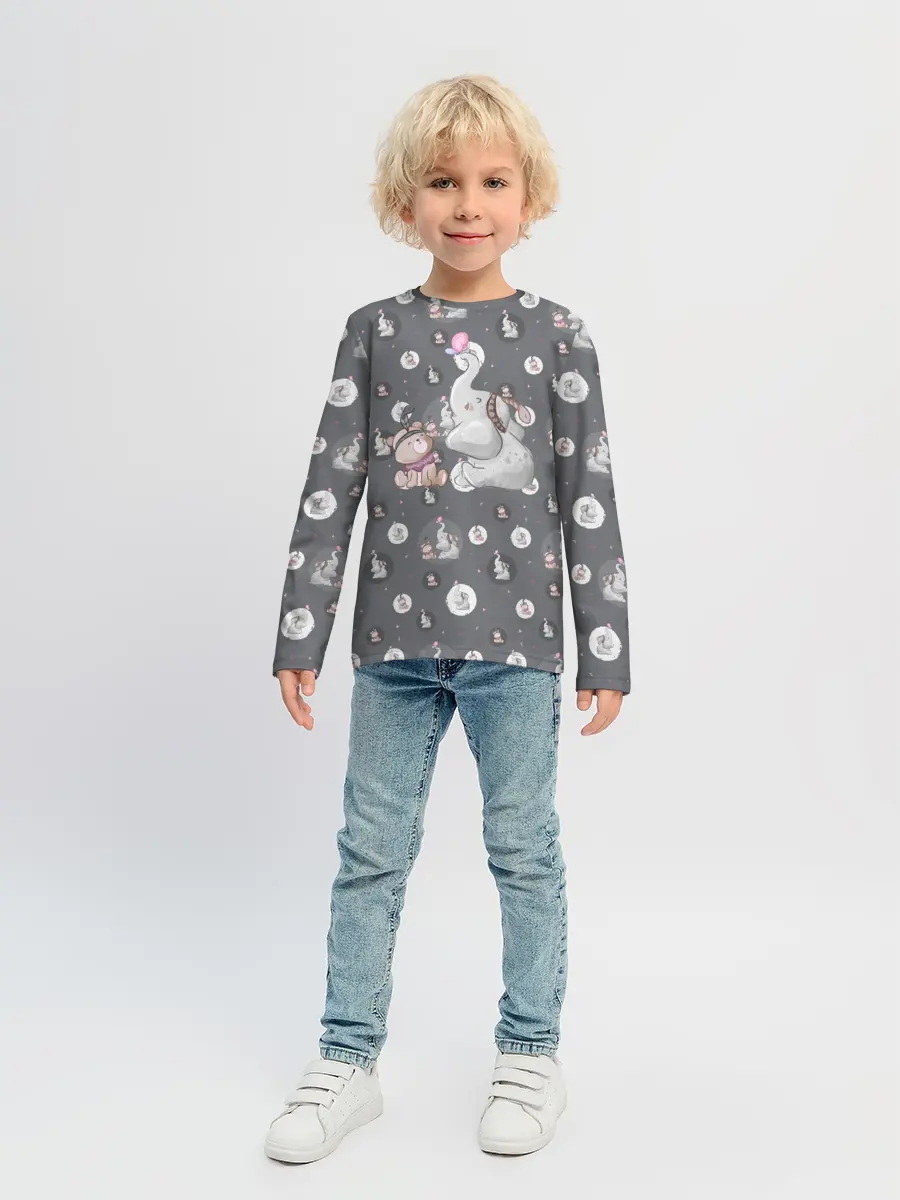 Детский лонгслив / Слоник