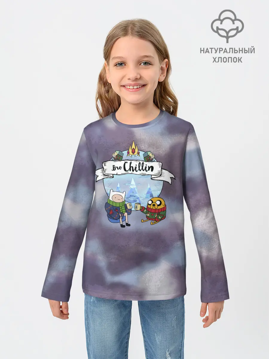 Детский лонгслив / Фин и Джейк