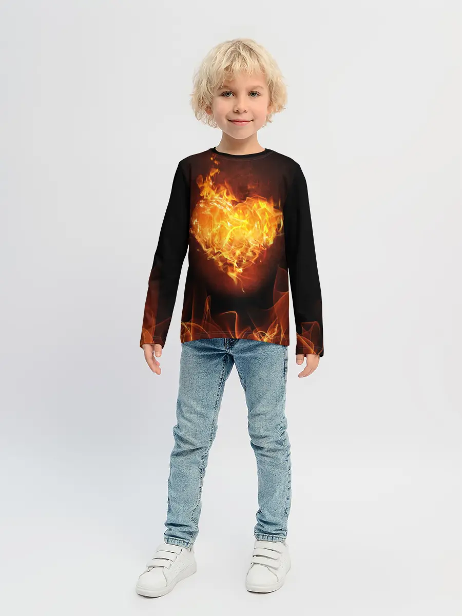 Детский лонгслив / Горячее сердце
