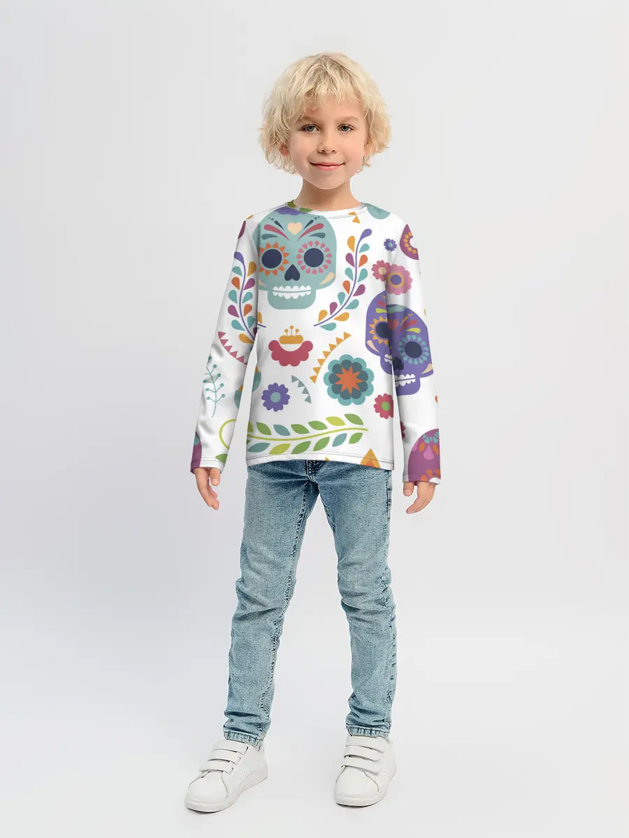 Детский лонгслив / Мексиканские мотивы