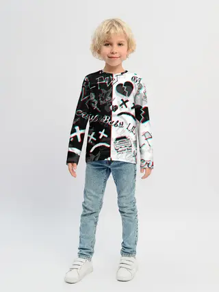 Детский лонгслив / LIL PEEP GLITCH | ЛИЛ ПИП ГЛИТЧ