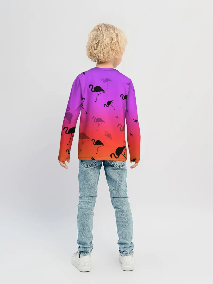 Детский лонгслив / Фламинго