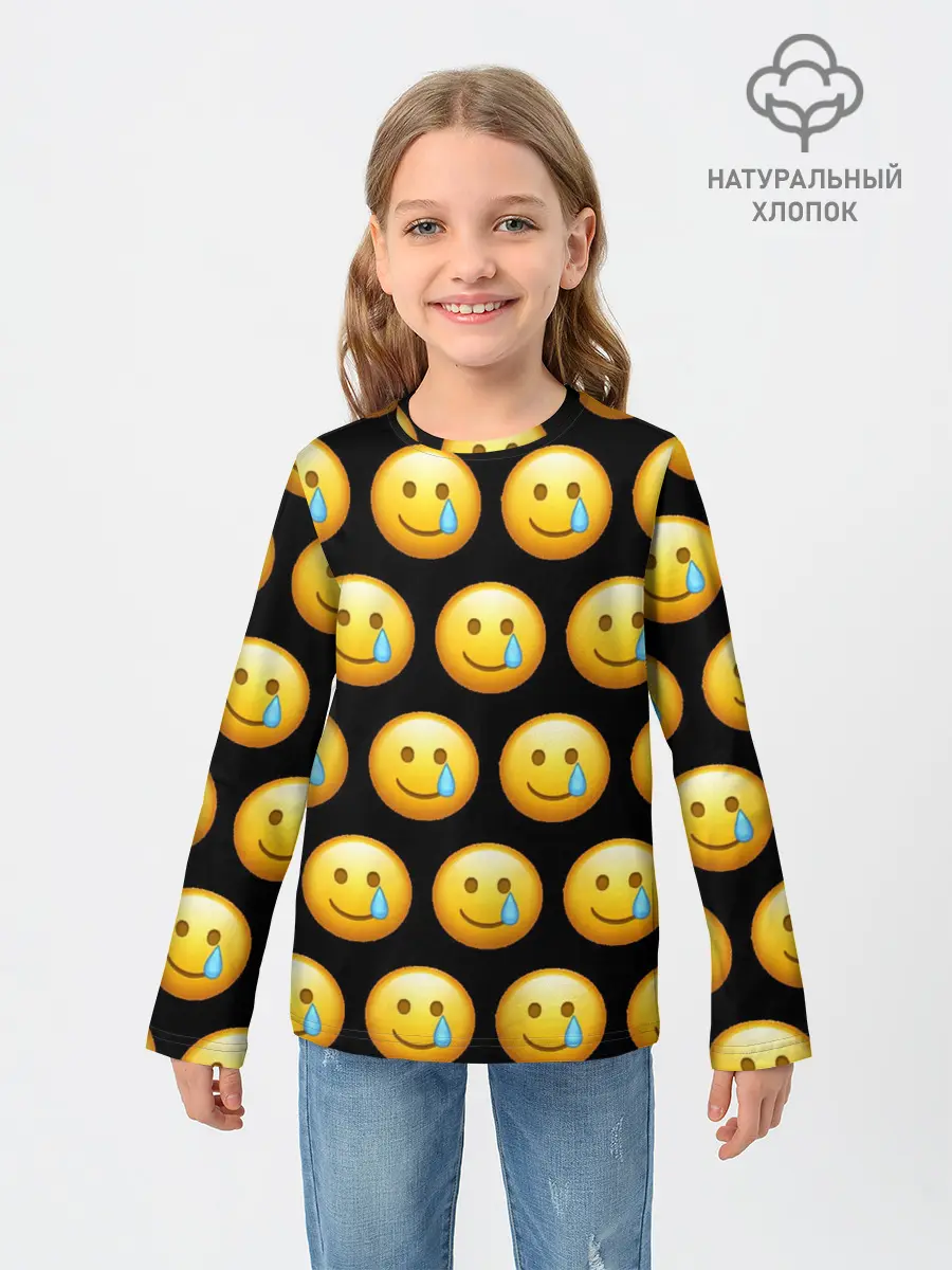 Детский лонгслив / New Emoji