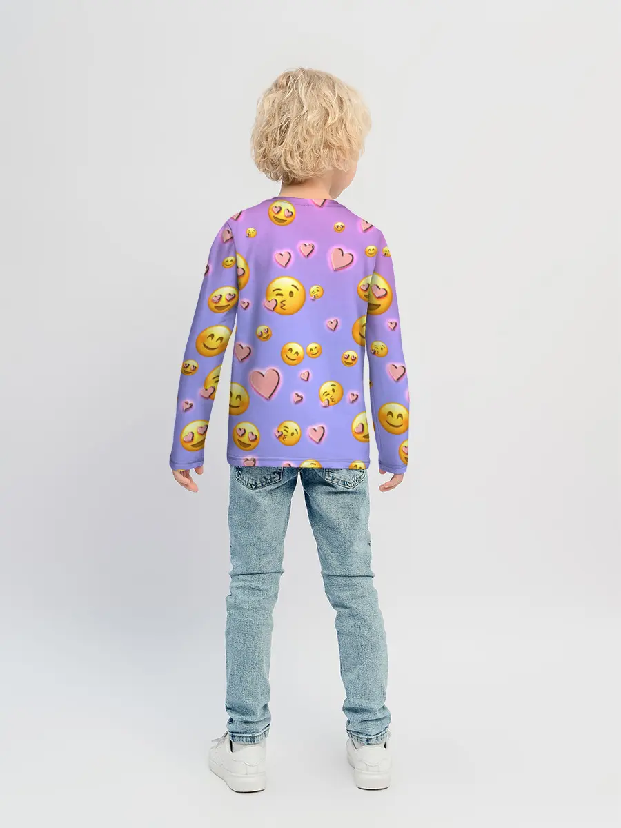 Детский лонгслив / Очень много эмодзи
