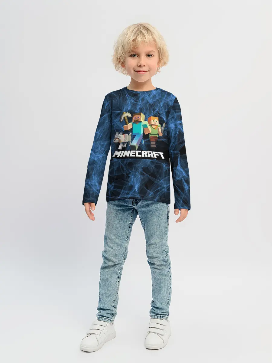 Детский лонгслив / Minecraft / Майнкрафт