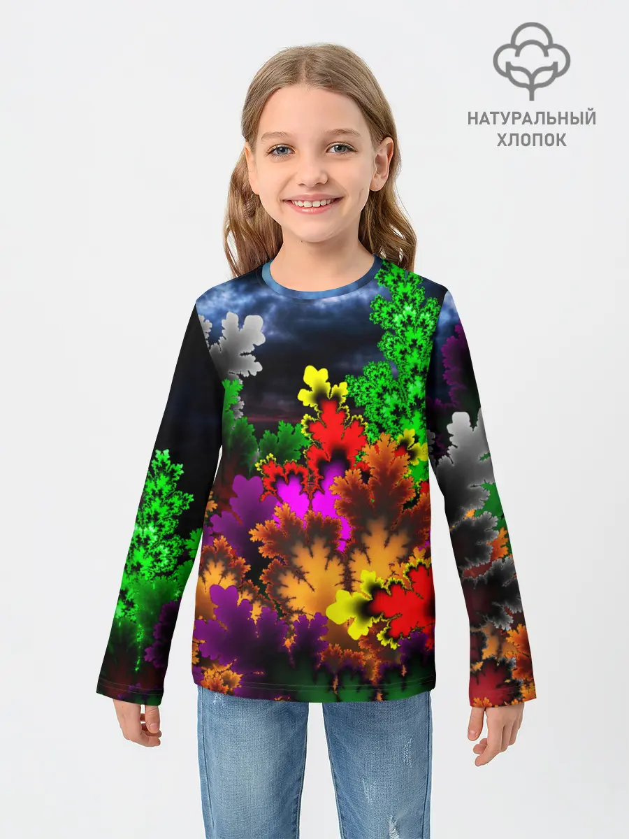 Детский лонгслив / КИСЛОТНАЯ АБСТРАКЦИЯ