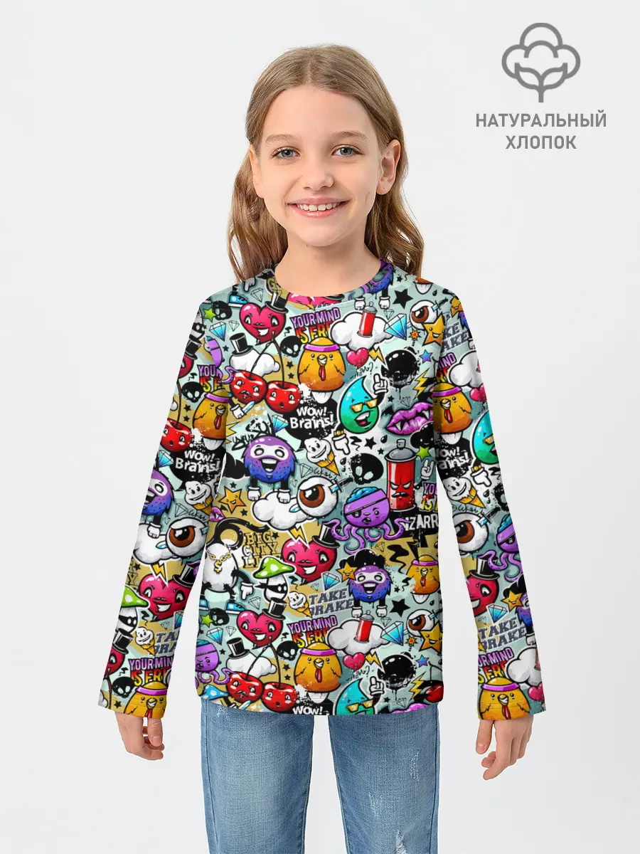 Детский лонгслив / Stickerboom