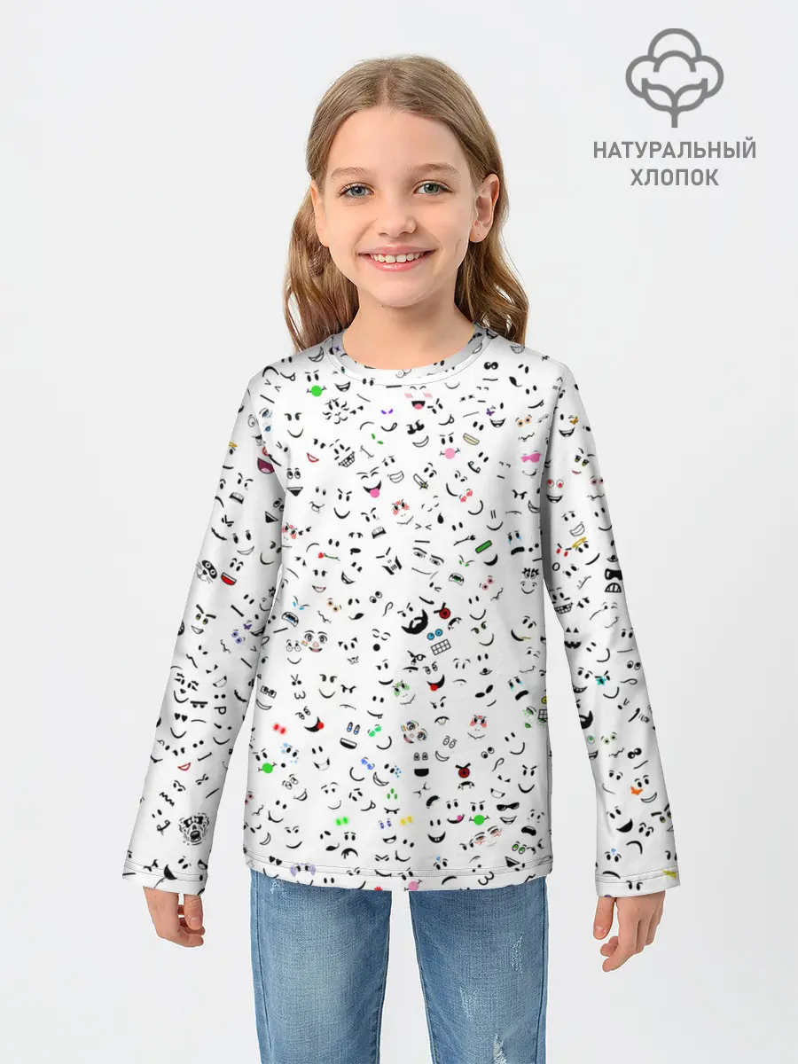Детский лонгслив / Rolbox лица