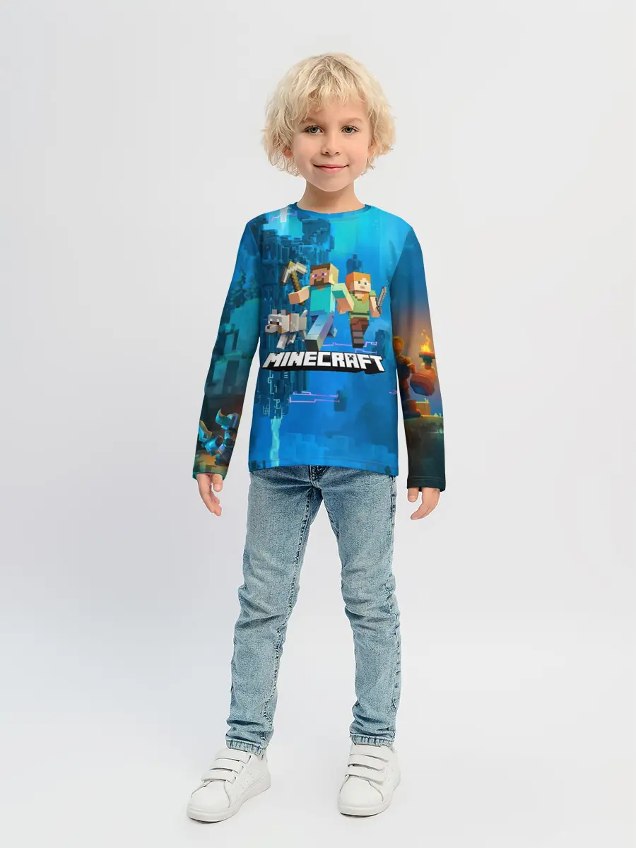 Детский лонгслив / Minecraft / Майнкрафт