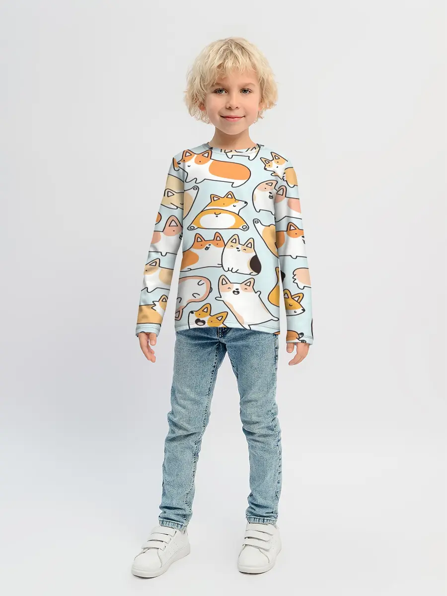 Детский лонгслив / Корги