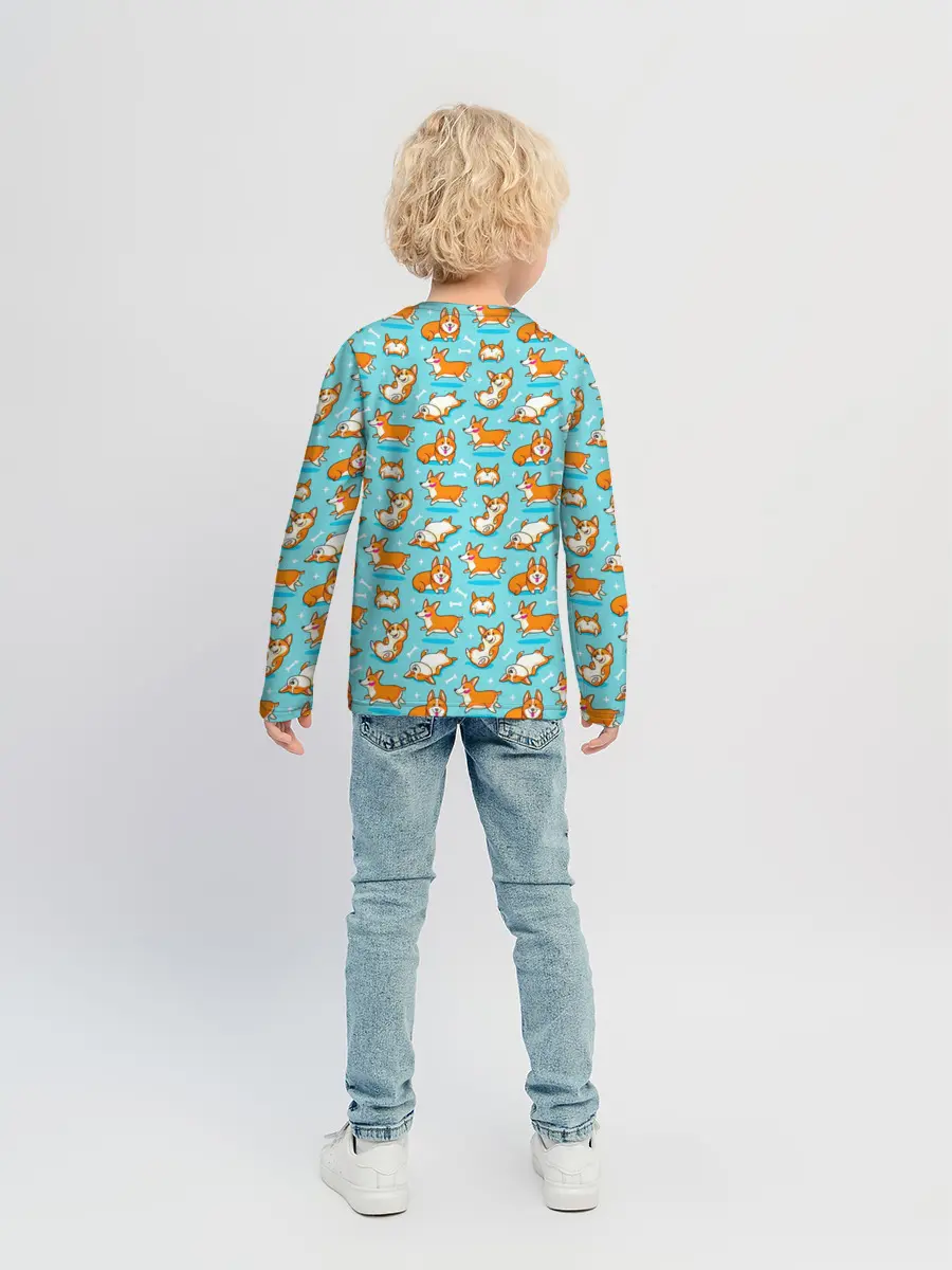 Детский лонгслив / Корги