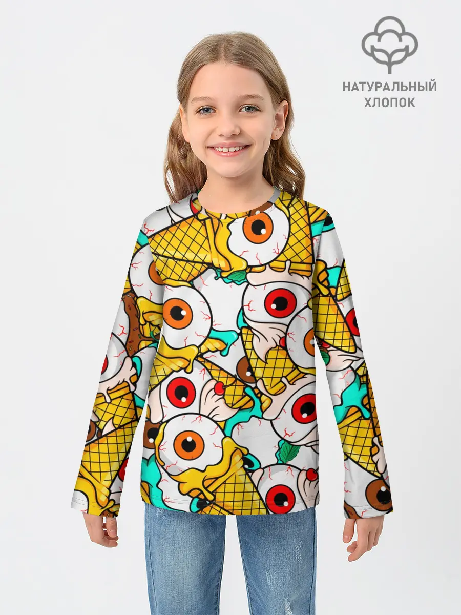 Детский лонгслив / Морожки с глазами