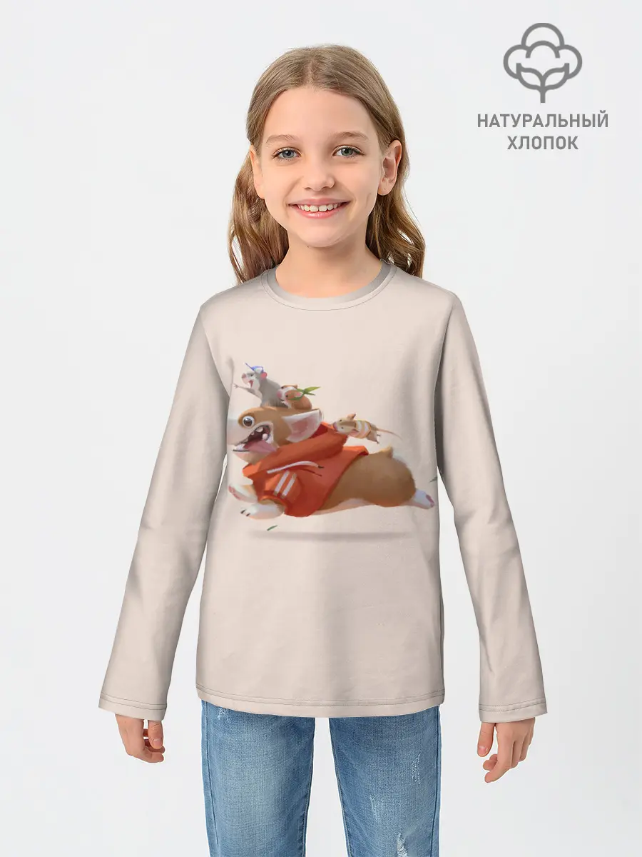 Детский лонгслив / КОРГИ И МЫШАТА