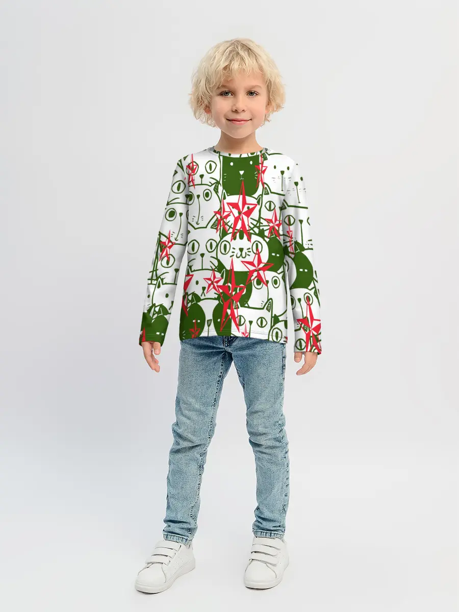 Детский лонгслив / КИСЫ