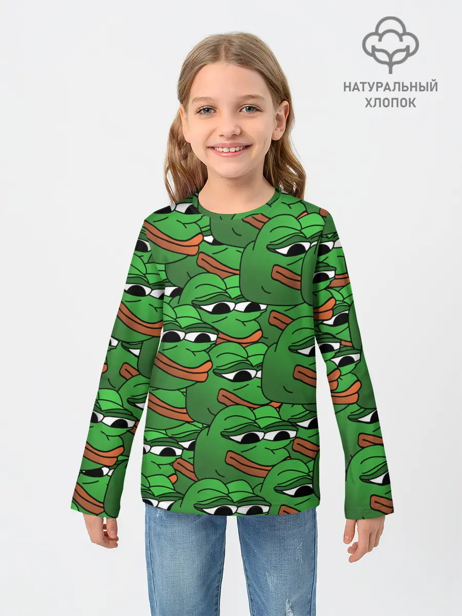 Детский лонгслив / Pepe The Frog