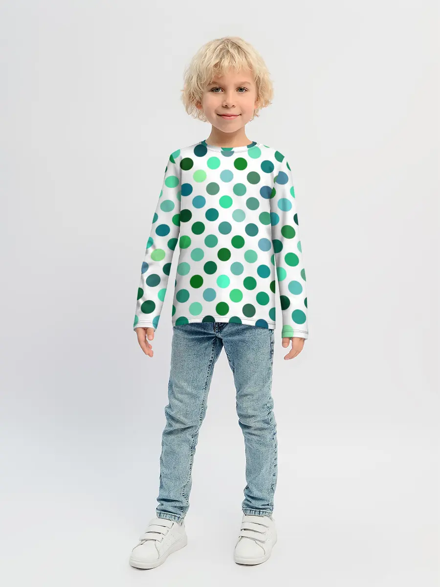 Детский лонгслив / Горох