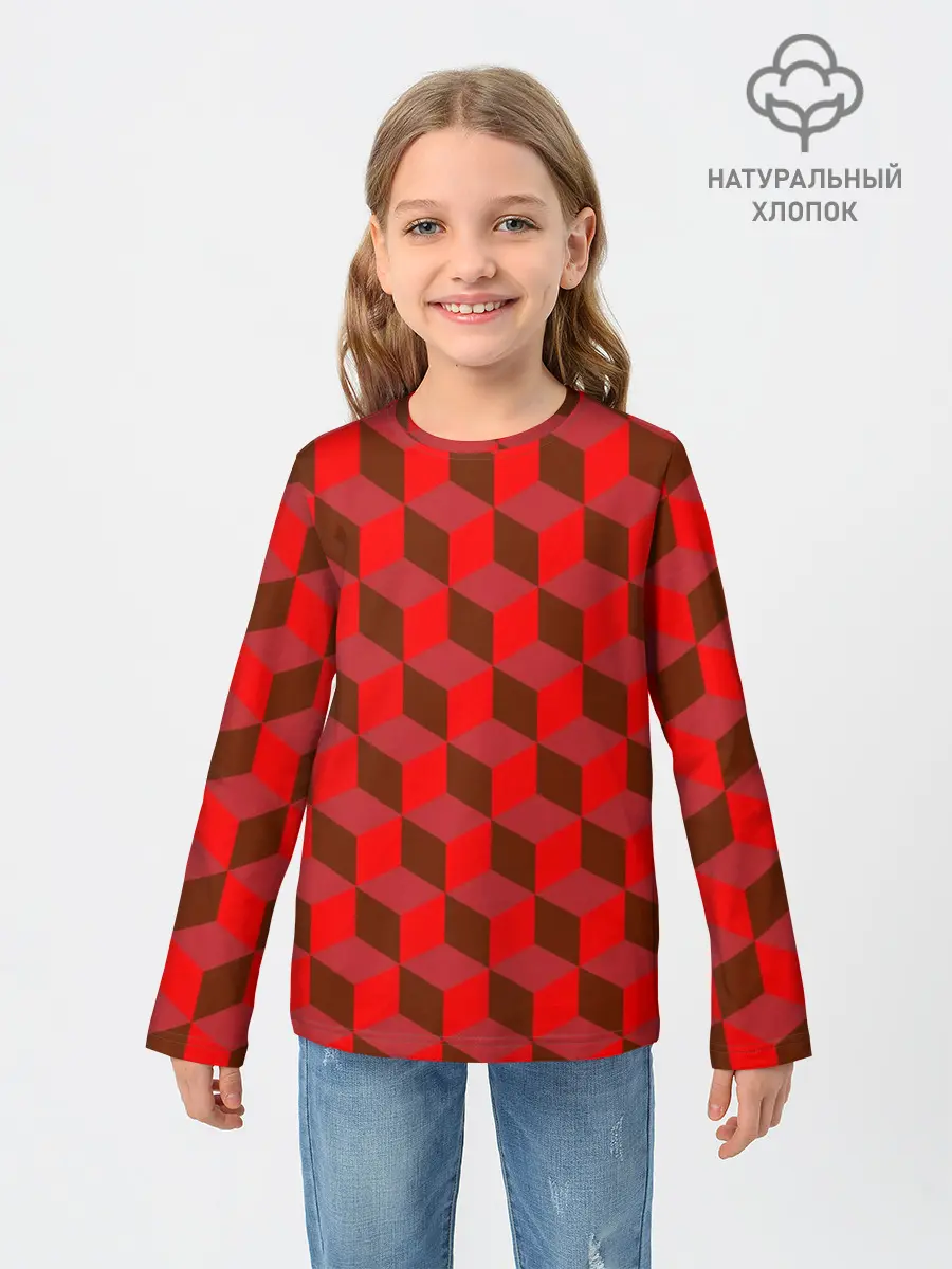 Детский лонгслив / Кубики