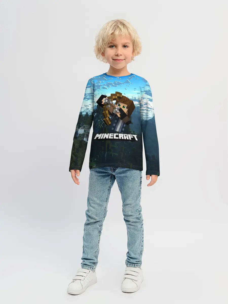 Детский лонгслив / Minecraft / Майнкрафт