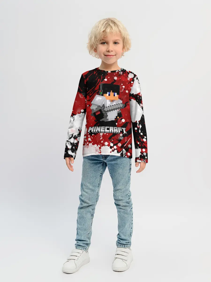 Детский лонгслив / Minecraft / Майнкрафт
